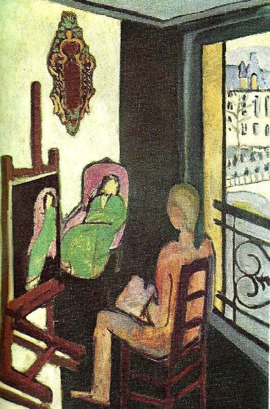 Henri Matisse konstnaren och hans modell oil painting picture
